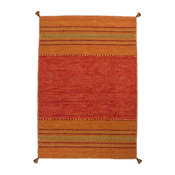 Oranžový koberec Kayoom Native Terra, 80 x 150 cm