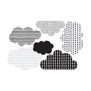 Sada 6 nástěnných samolepe Dekornik Scandi clouds