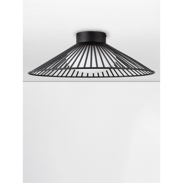 Matně černé kovové LED stropní svítidlo se skleněným stínidlem Brume – Nova Luce-image-4