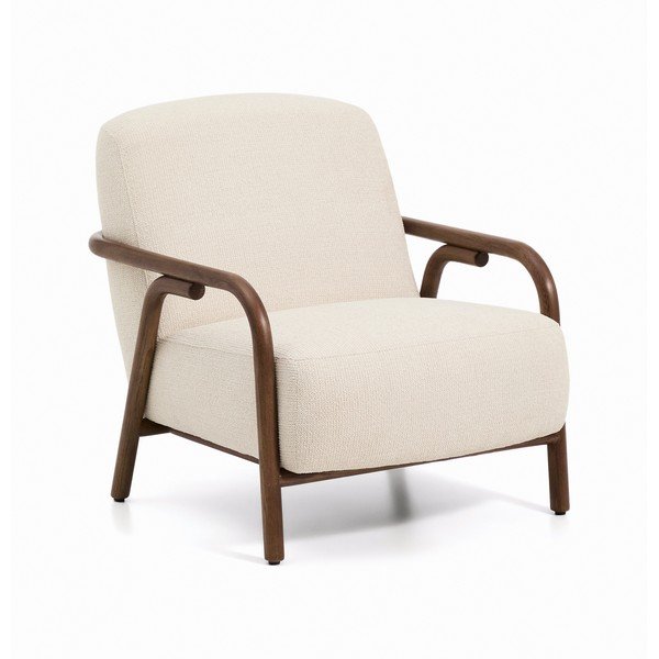 Béžové žinylkové křeslo Sylo – Kave Home