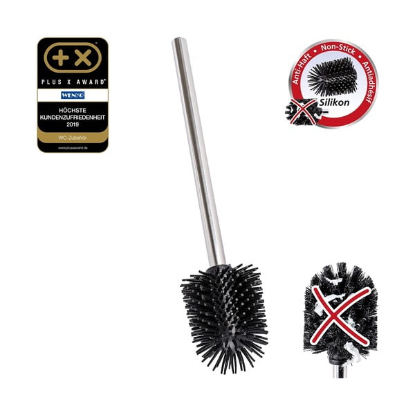 Náhradní  WC štětka z nerezové oceli v leskle stříbrné barvě Ø 8 cm – Wenko-image-1