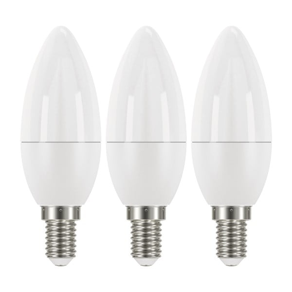 Teplé  LED žárovky v sadě 3 ks E14, 5 W, 230 V - EMOS