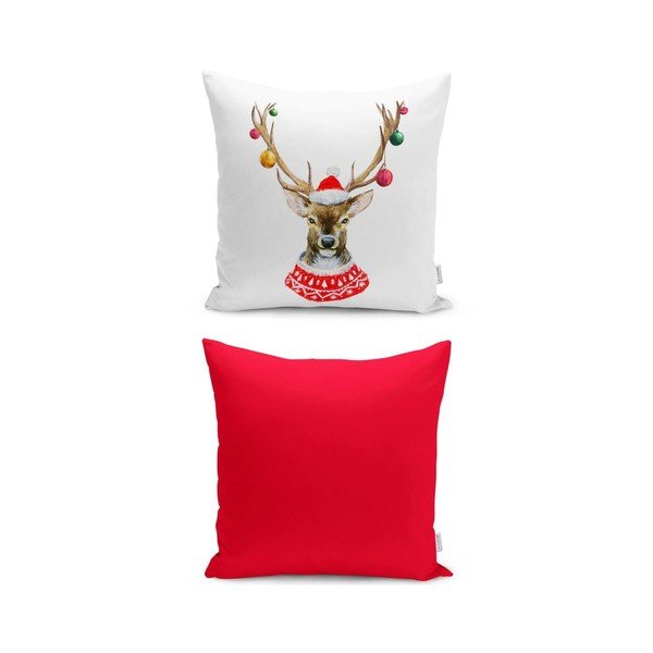 Povlaky na polštáře v sadě 2 ks s vánočním motivem 43x43 cm Merry Christmas – Mila Home