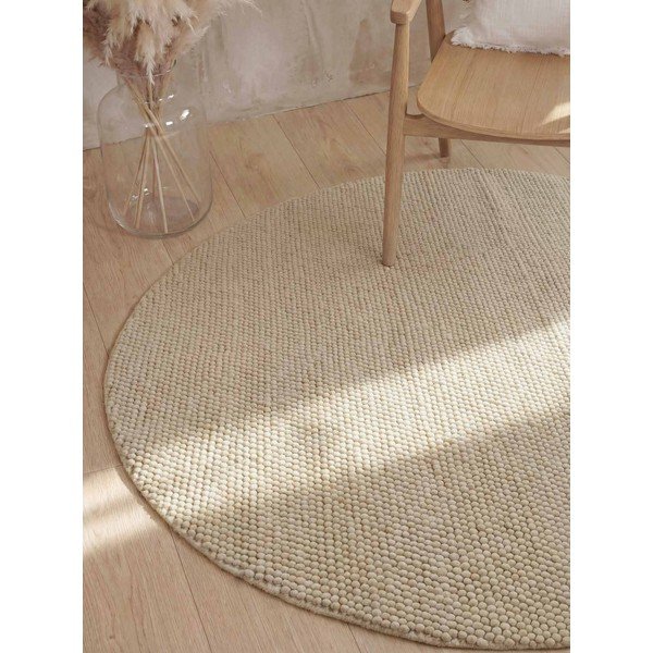 Béžový ručně tkaný vlněný kulatý koberec ø 200 cm Richmond Diana – Ted Baker-image-1