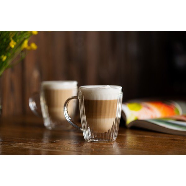 Skleněné hrnky v sadě 2 ks na cappuccino 250 ml Livio Duo – Vialli Design-image-3