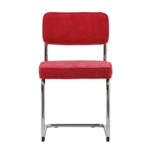 Červená manšestrová jídelní židle Rupert – Unique Furniture-image-3