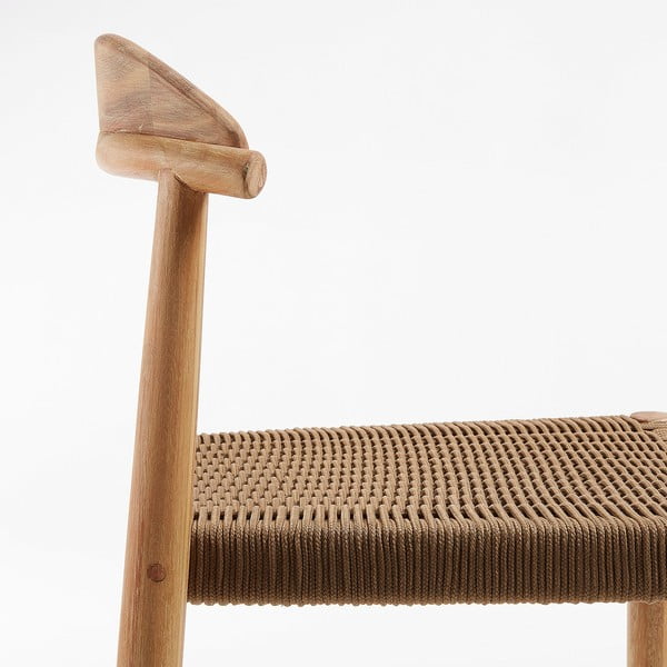 Venkovní barová židle z eukalyptového dřeva Kave Home Glynis-image-1