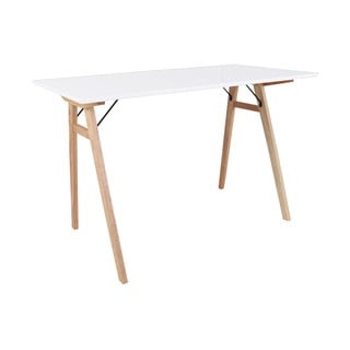 Bílý stůl s hnědýma nohama House Nordic Vojens Desk, délka 120 cm