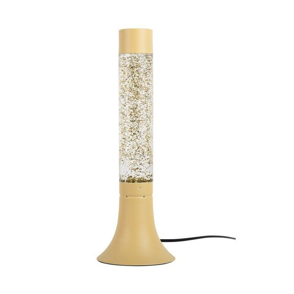Světle žlutá stolní lampa se skleněným stínidlem (výška 37,5 cm) Astro Glittler – Leitmotiv