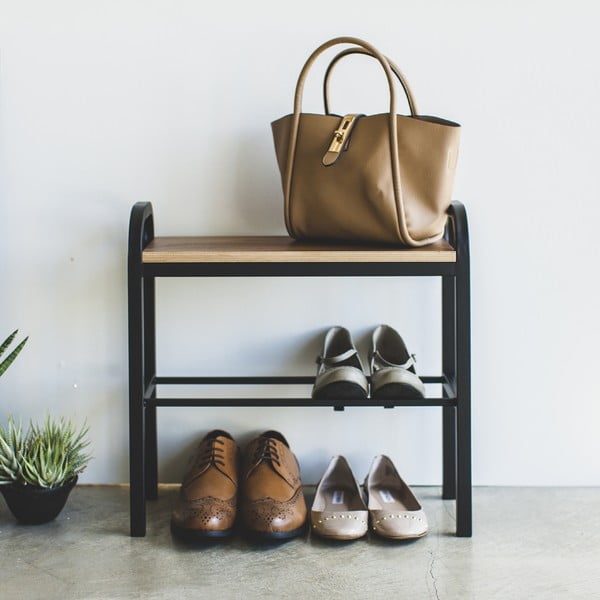 Kovový botník v černo-přírodní barvě Tower – YAMAZAKI-image-1