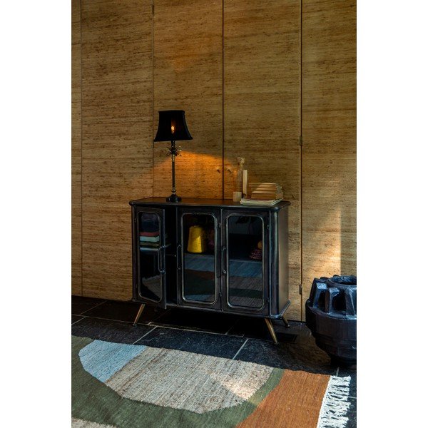 Černá kovová vitrína 100x80x37 cm Denza – Dutchbone-image-1