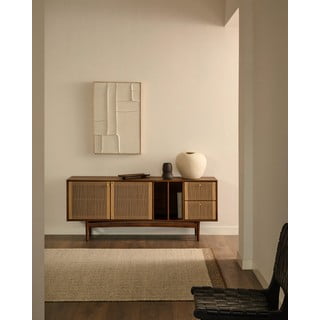 Hnědá nízká komoda v dekoru ořechu 180x73 cm Elan – Kave Home