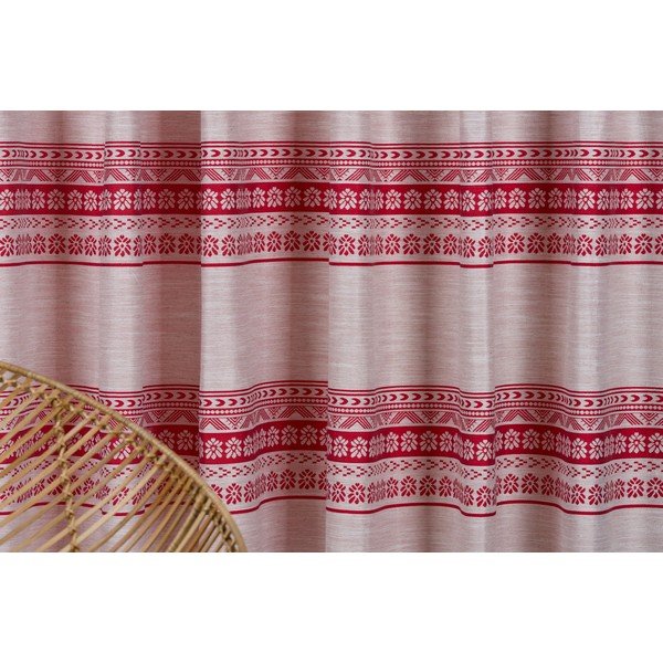 Červeno-béžový závěs 140x255 cm Doina – Mendola Fabrics-image-3