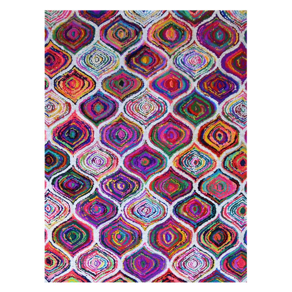 Ručně tuftovaný koberec Bakero Chindi Ekanta, 183 x 122 cm