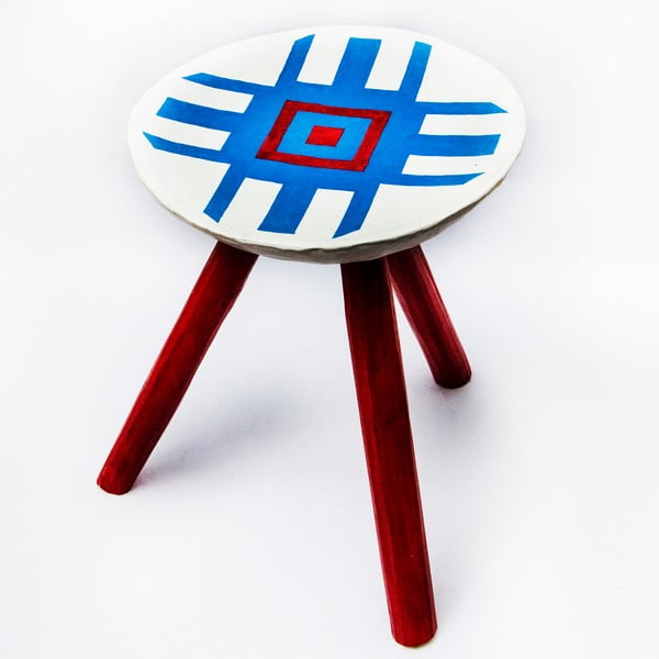 Ručně malovaná stolička Alma, 38 cm