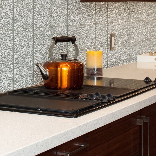 Sada 24 nástěnných samolepek Ambiance Cement Tile Stickers Terrazzo Waldo, 15 x 15 cm-image-2