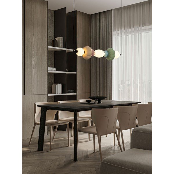 Keramické LED stmívatelné závěsné svítidlo s keramickým stínidlem/se skleněným stínidlem Oneta – Nova Luce-image-1