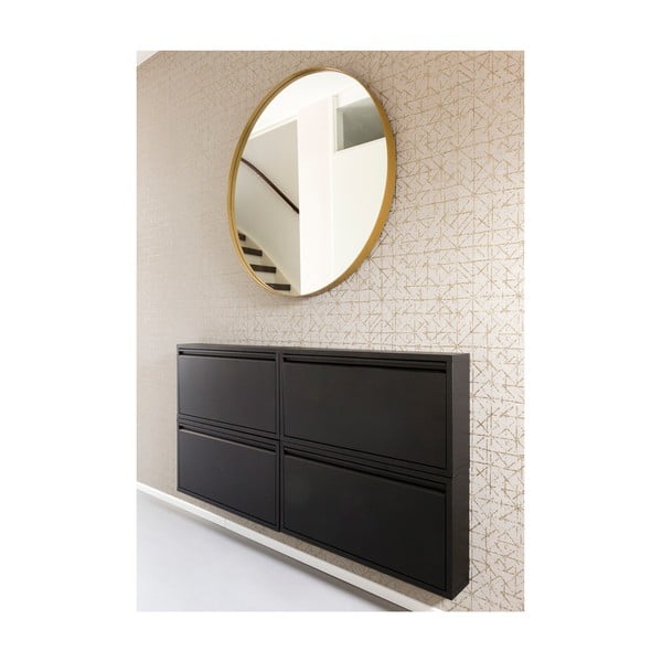 Černý kovový výklopný botník 75x37,5x12,5 cm Billy – Spinder Design-image-4