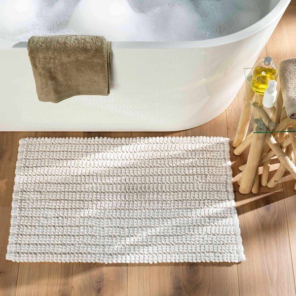 Bílá koupelnová předložka 50x80 cm Voltis – douceur d'intérieur-image-1