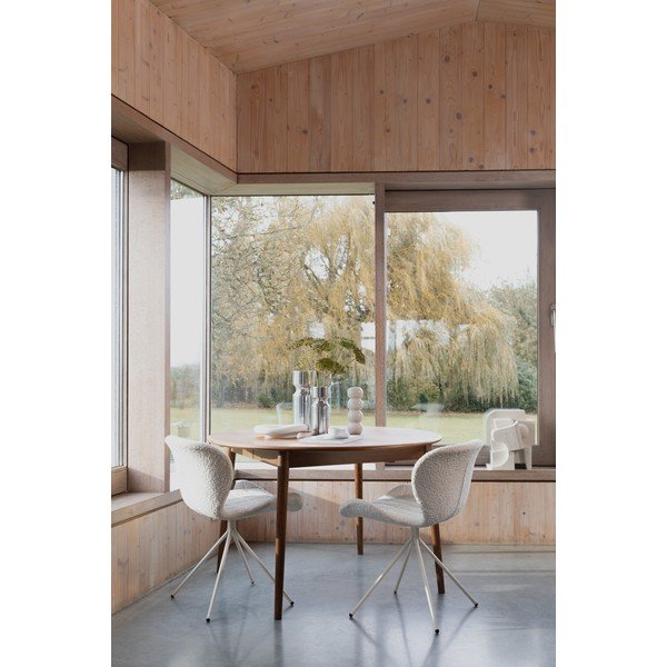 Kulatý rozkládací jídelní stůl s přídavnou deskou s deskou v dekoru ořechového dřeva ø 120 cm Twist – Zuiver-image-1