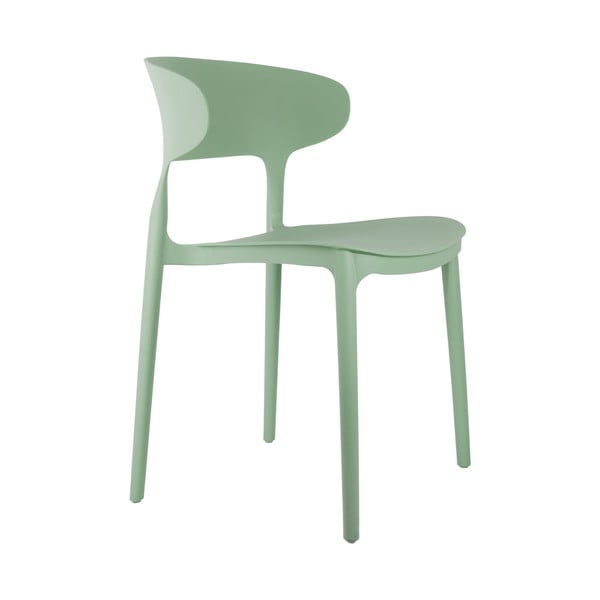 Světle zelené plastové jídelní židle v sadě 4 ks Fain – Leitmotiv
