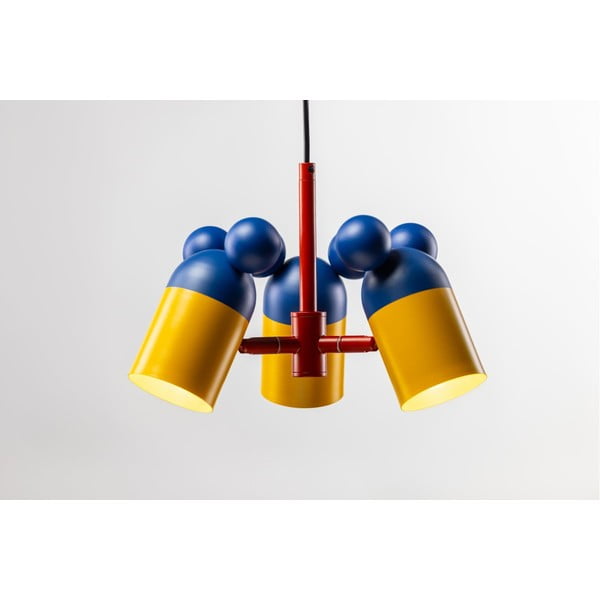 Modré dětské svítidlo s kovovým stínidlem ø 30 cm Mouse II – GTV-image-1