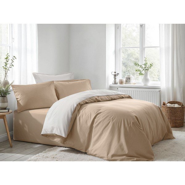 Béžové povlečení na jednolůžko 200x140 cm – Mijolnir