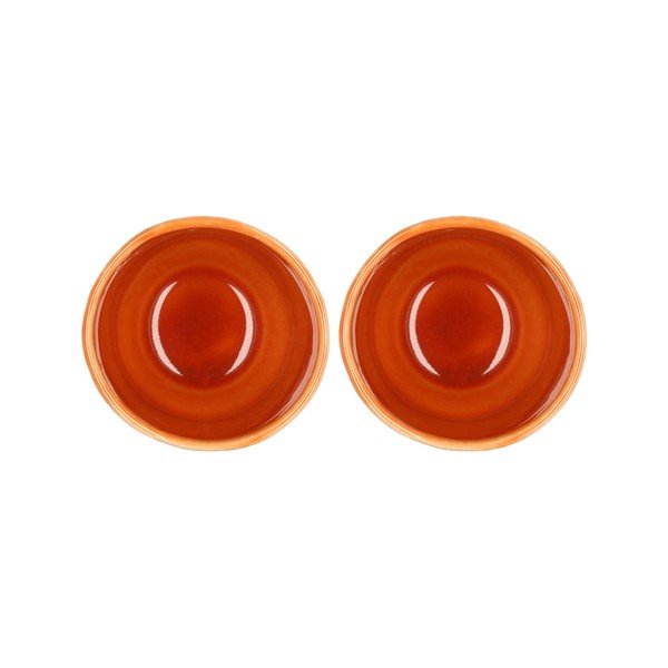 Oranžové hrnky na espresso z kameniny v sadě 2 ks 80 ml Styles – Villa Collection-image-1