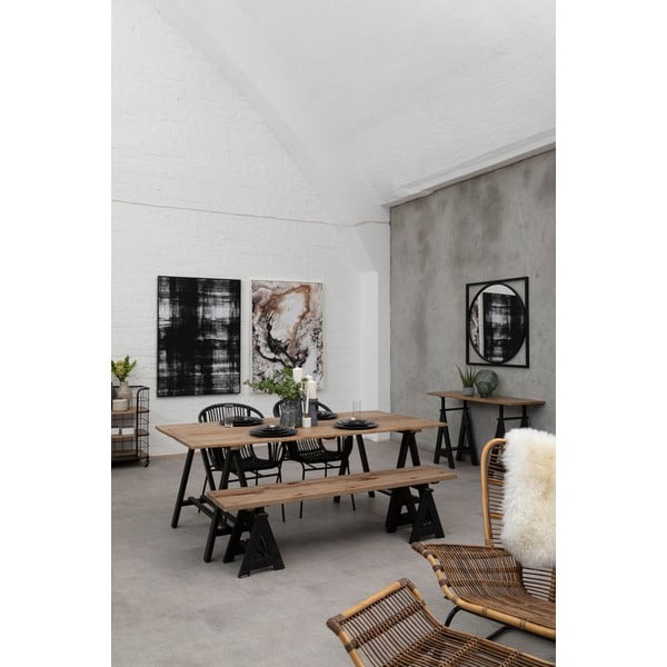 Konzolový stolek s deskou z borovicového dřeva v přírodní barvě 45x130 cm Hampstead – Premier Housewares-image-1