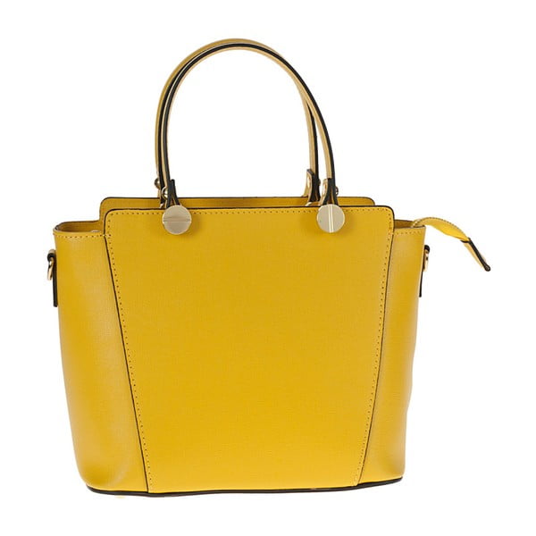 Žlutá kožená kabelka Tina Panicucci Tula