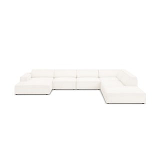 Béžová rohová pohovka z textilie bouclé  (pravý roh) Jodie – Micadoni Home