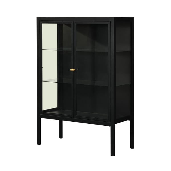 Černá dvoudveřová vitrína Støraa Alva, výška 140 cm-image-2