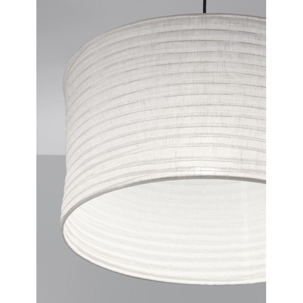 Bílé lněné závěsné svítidlo ø 50 cm Linnet – Nova Luce-image-4