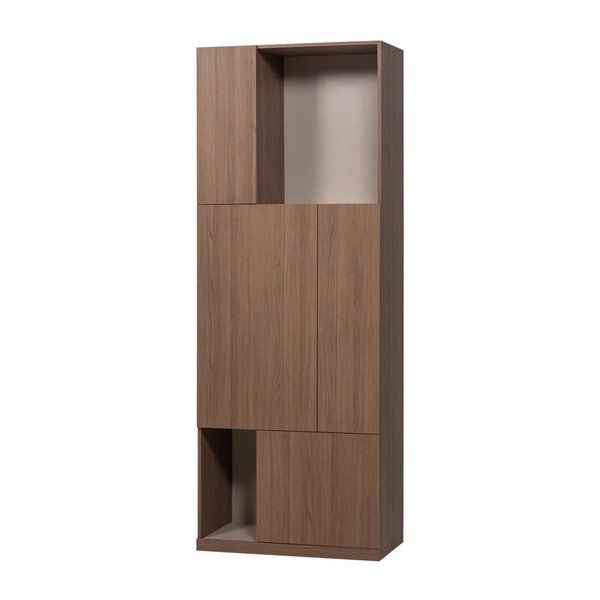 Modulární skříň v tmavě přírodní barvě 80x215 cm Build – WOOOD