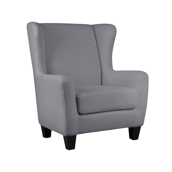 Šedé sametové křeslo ušák Zhili - Støraa-image-4