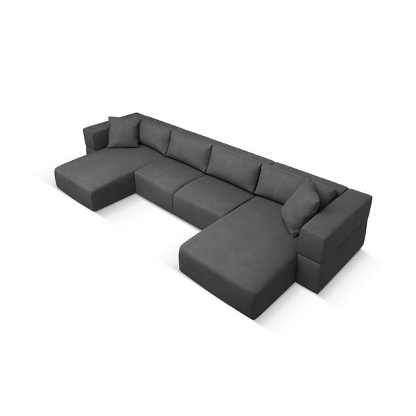 Tmavě šedá rohová pohovka do "U" Esther – Milo Casa-image-2