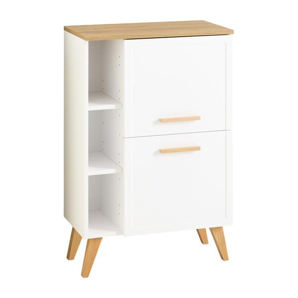 Bílá nízká/závěsná koupelnová skříňka 77x60 cm Quickset 383 – Pelipal-image-2