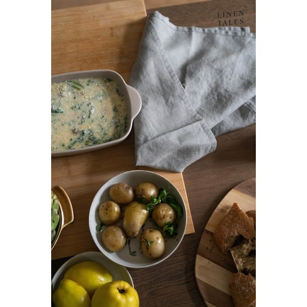 Lněná utěrka 45x65 cm Khaki – Linen Tales-image-1