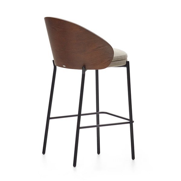 Hnědo-béžová barová židle (výška sedáku 65 cm) Eamy – Kave Home-image-4