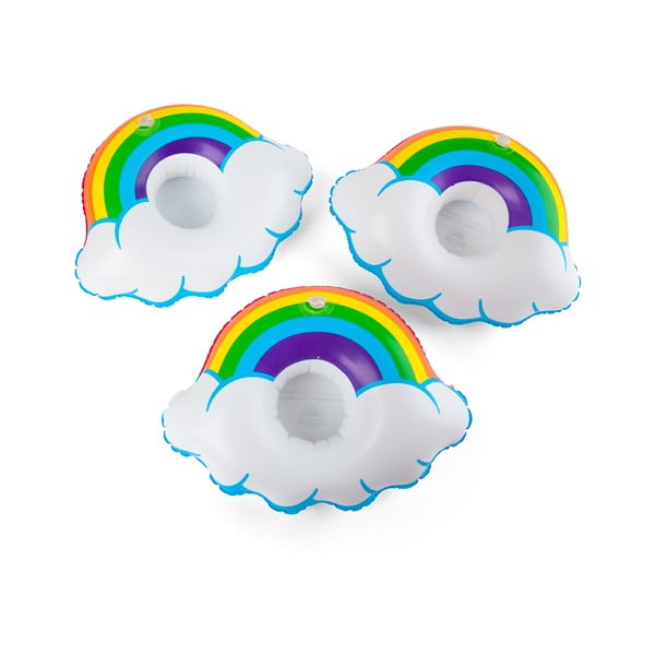 Sada 3 nafukovacích kruhů na nápoje ve tvaru duhy Big Mouth Inc.-image-3