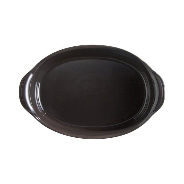 Pepřově černá oválná zapékací mísa Emile Henry, 2,3 l-image-1