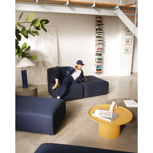 Kovový kulatý konferenční stolek v hořčicové barvě ø 72 cm Fleksa – Kave Home-image-3