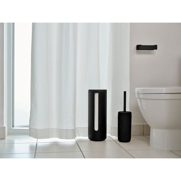 Černý nástěnný kovový držák na toaletní papír Ume – Zone-image-1