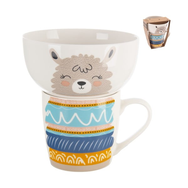Porcelánový set hrnku a misky 2 ks 350 ml – Orion