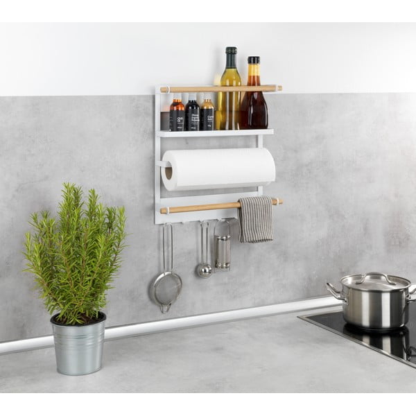 Bílý nástěnný kuchyňský organizér Wenko Magna-image-4