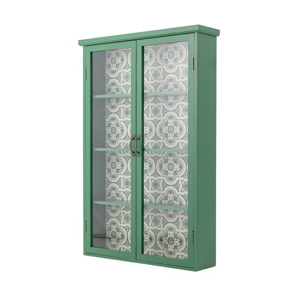 Zelená závěsná vitrína z jedlového dřeva 81x122x22 cm Hazem – Bloomingville-image-2