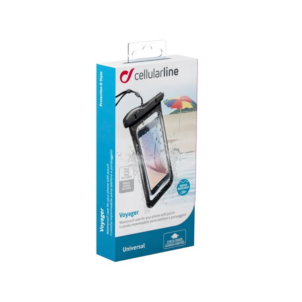 Voděodolné univerzální pouzdro Cellularline VOYAGER, černé-image-1