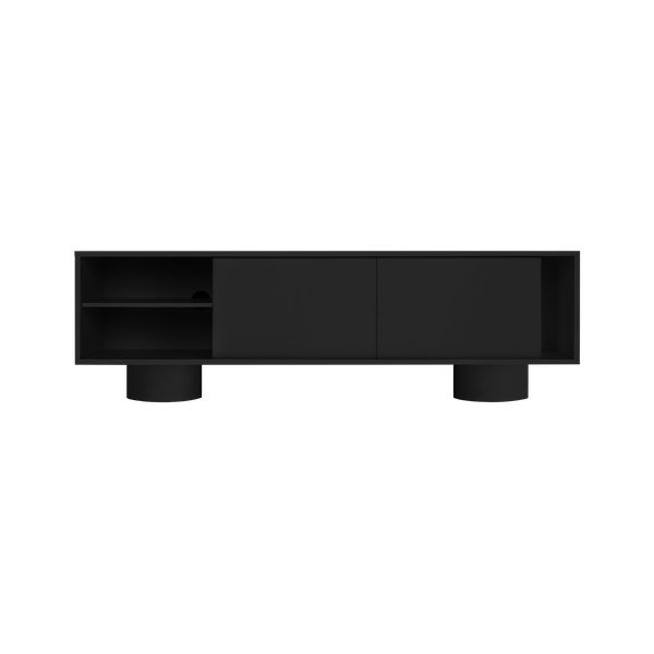 Černý TV stolek 160x48x42 cm Taro – noo.ma-image-3