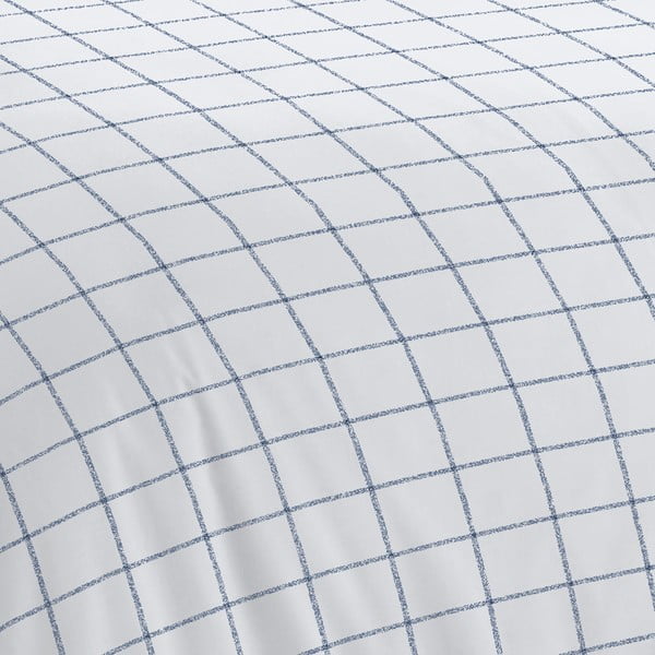 Bílo-modré povlečení 200x135 cm Bold Check - Cloudsoft-image-4