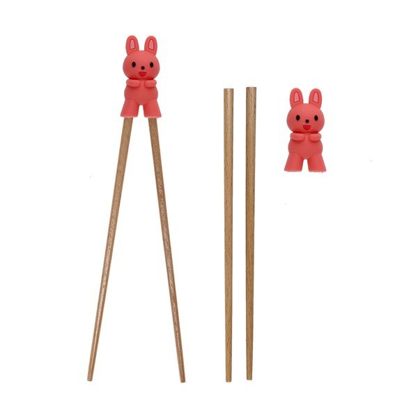 Dřevěné dětské učicí hůlky v přírodní barvě Bunny – Rex London-image-3